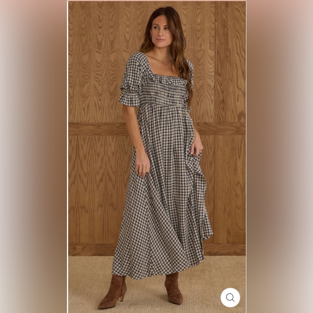 Rylee + Cru navy check birdie dress - Picture 3 of 4